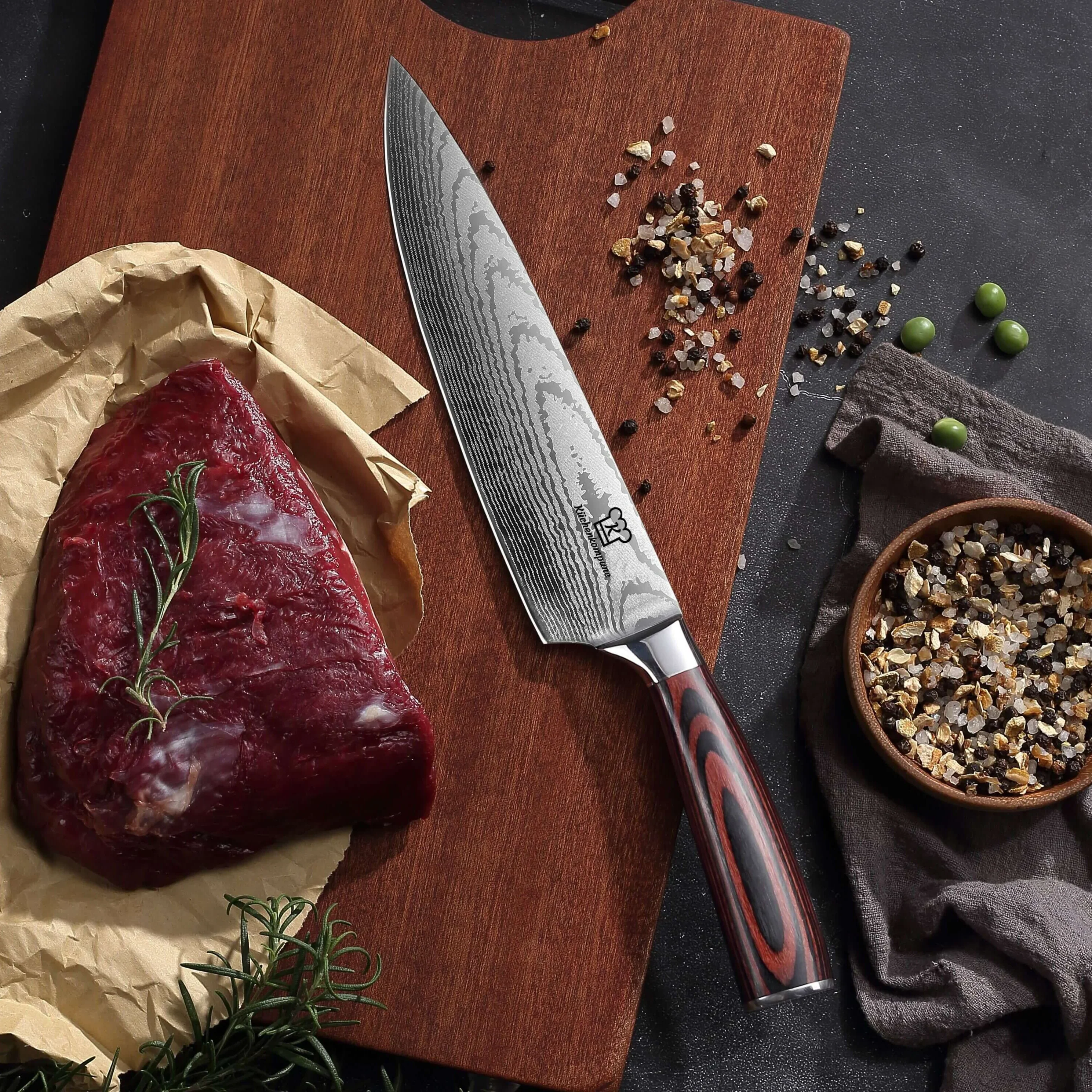 Asiatisches Chefmesser + Santoku Messer - Image 6