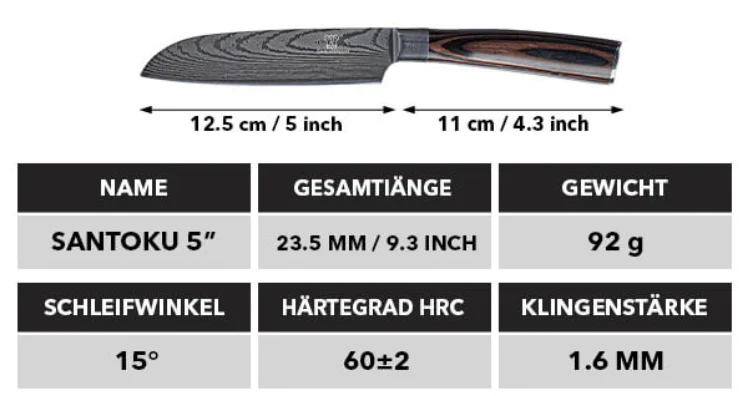Asiatisches Santoku 5'' - Image 6