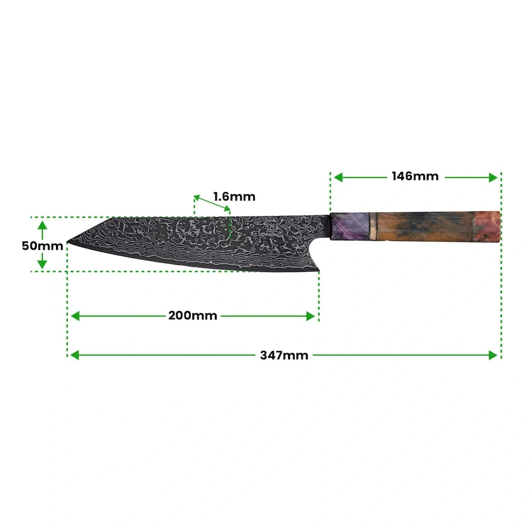 Damast Gyuto + Gratis Taschenmesser - Image 5