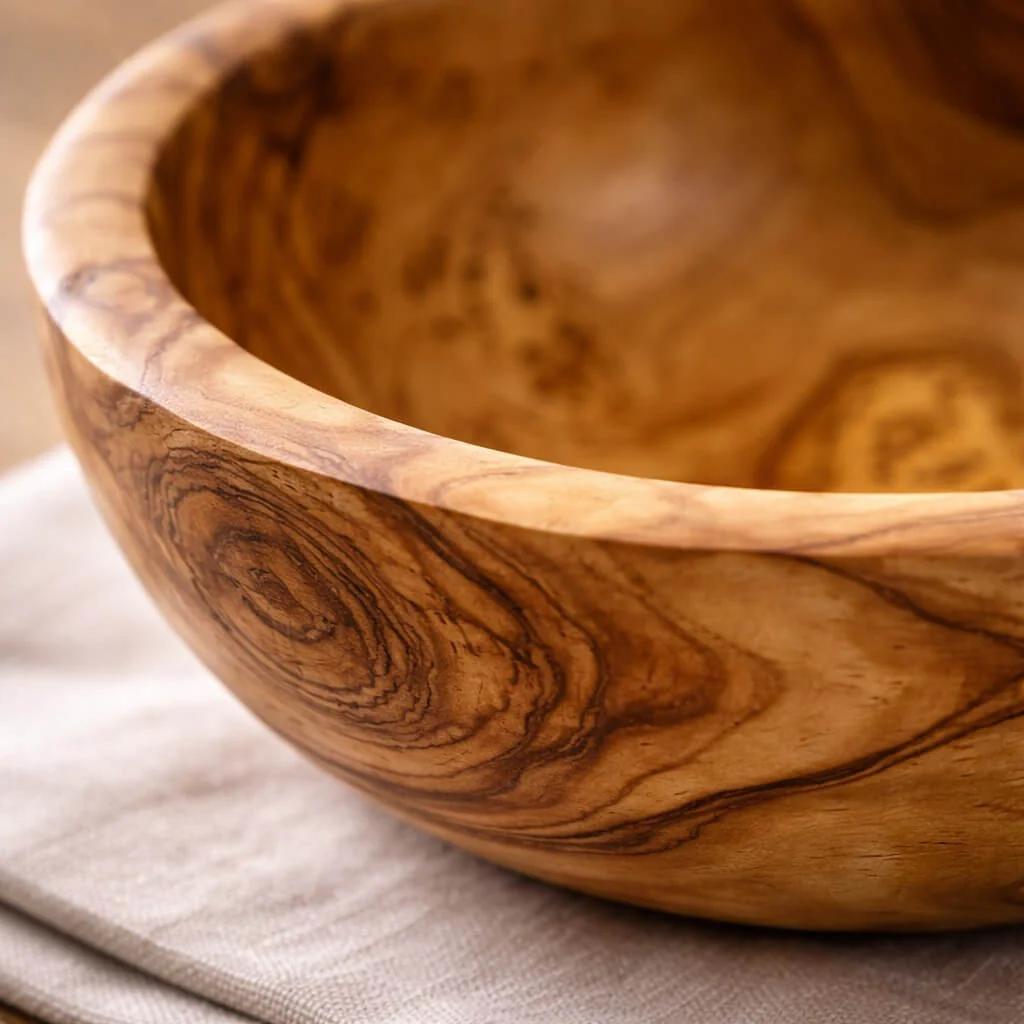 Schüssel aus massivem Olivenholz (Ø 14cm) - Image 3