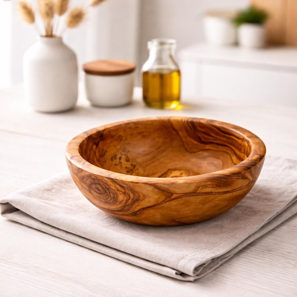 Schüssel aus massivem Olivenholz (Ø 14cm) - Image 5