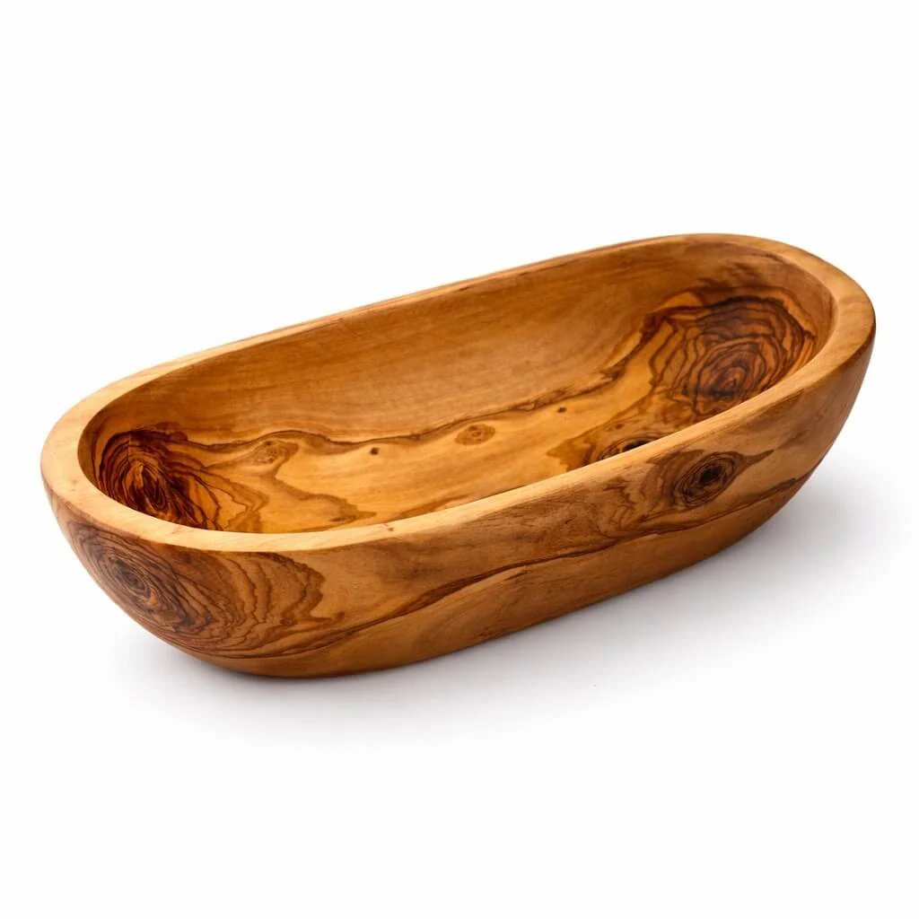 Obstschale aus massivem Olivenholz (29cm) - Image 6