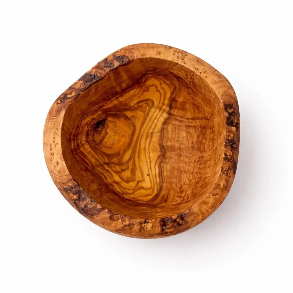 Schale aus Olivenholz - rustikalem Rand (Ø 14 cm) - Image 6