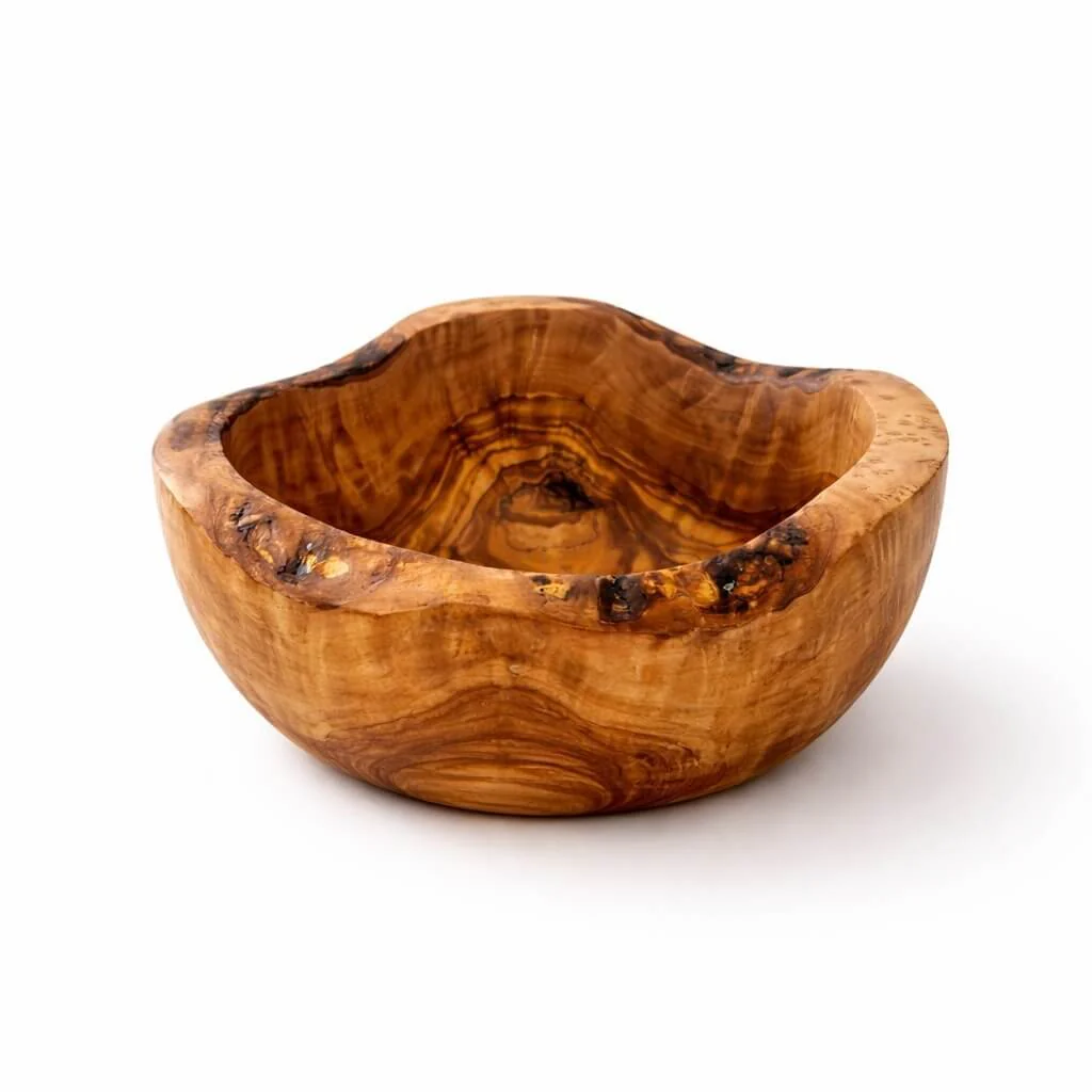 Schale aus Olivenholz - rustikalem Rand (Ø 14 cm) - Image 7