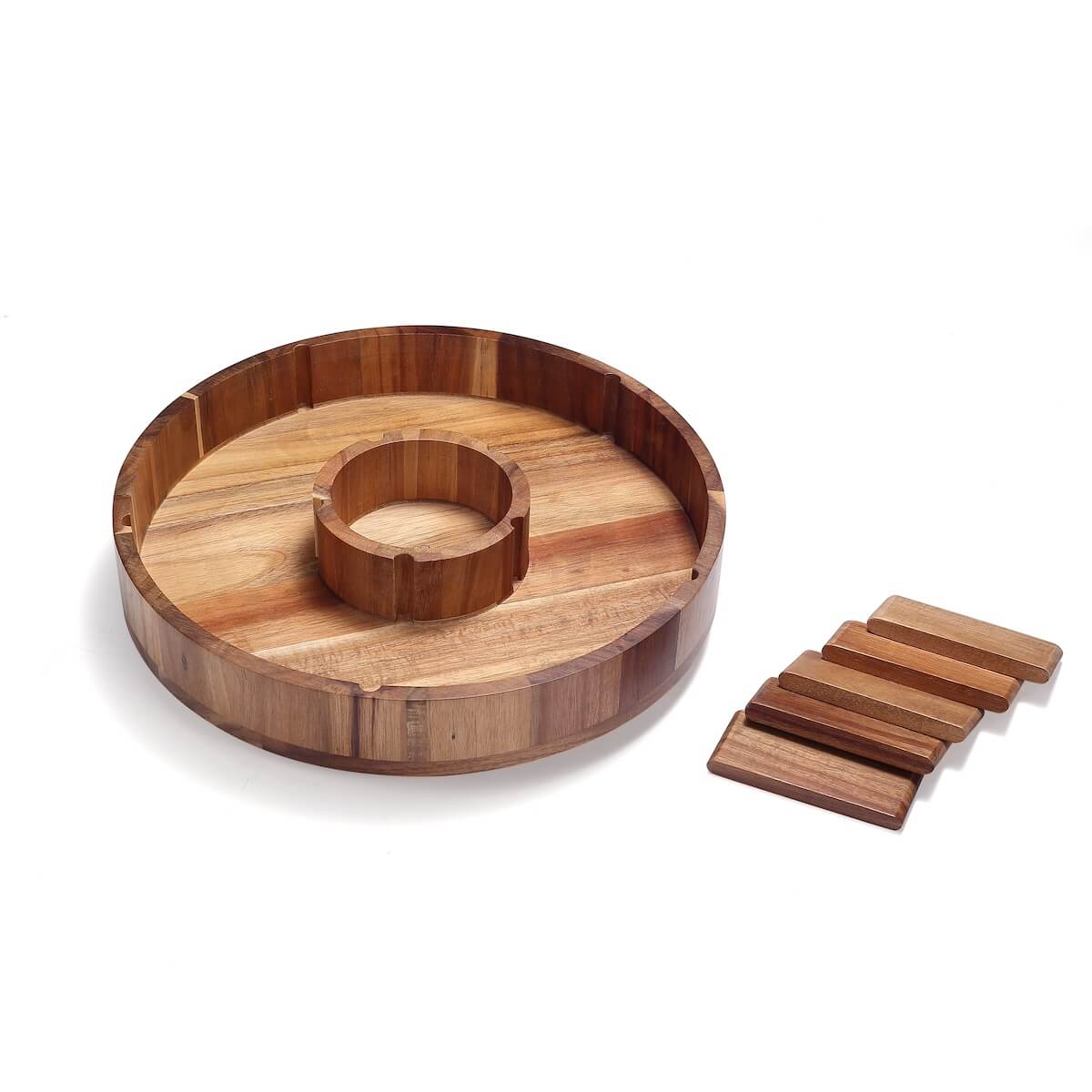 Drehbare Servierplatte aus Holz - Image 10